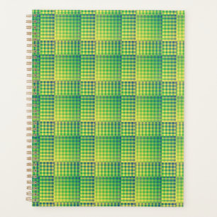 Green Blue Checker Abstract Pattern Planner