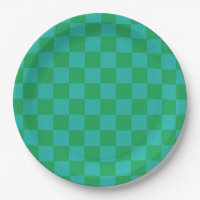 Green Blue Chequered Gingham Pattern