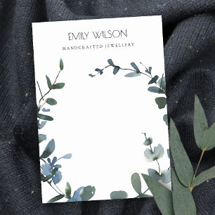 GREEN BLUE COIN EUCALYPTUS FAUNA NECKLACE DISPLAY BUSINESS CARD