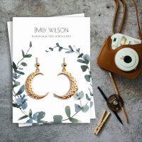 GREEN BLUE COIN EUCALYPTUS FOLIAGE EARRING DISPLAY