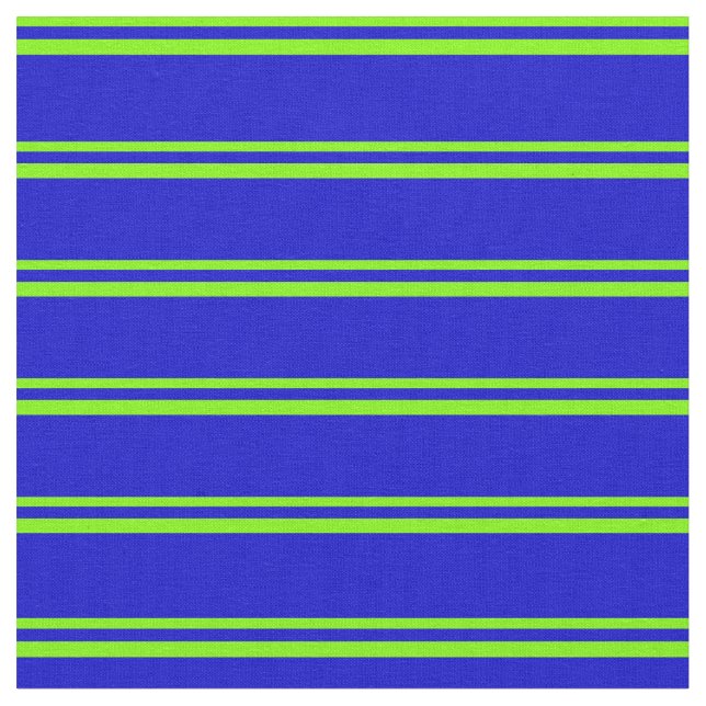 Green & Blue Coloured Striped Pattern Fabric (Close Up)