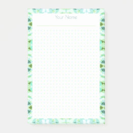 Green Blue Dot Grid Layout College Plan Planner Post-it Notes