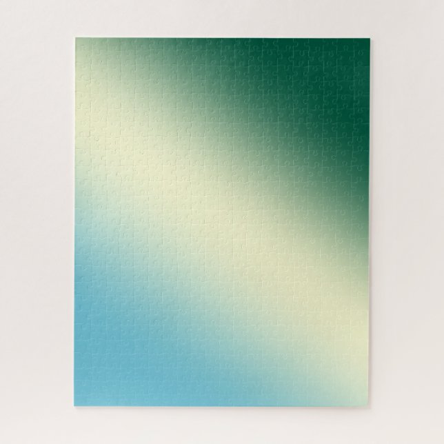 Green & Blue Gradient Hard Difficult Challenging Jigsaw Puzzle (Vertical)