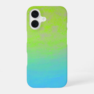 Green Blue Gradient Minimal iPhone 16 Case