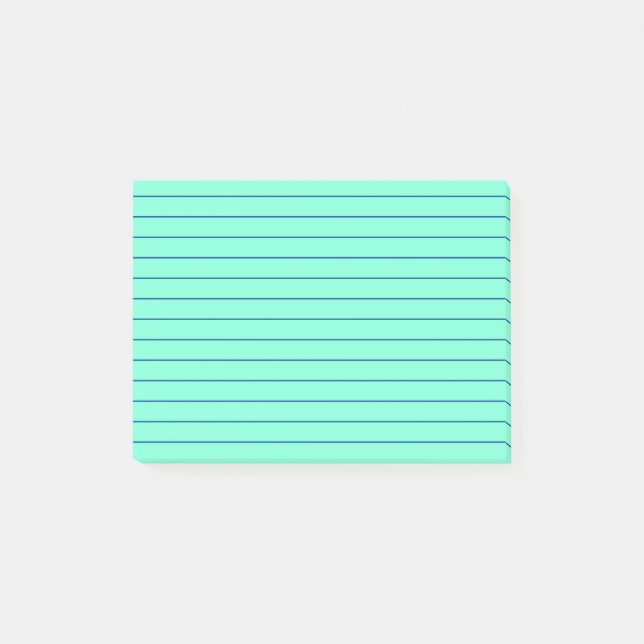 Green Blue lined Post-it Notes (Front)