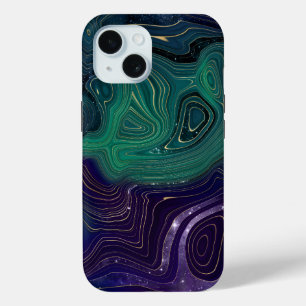 Green & Blue Marble iPhone & Samsung Phone Cases