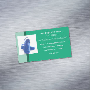 Green Blue Medical Uniform Nurse Shoes Magnetic Business Card