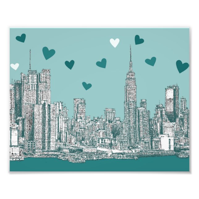 Green-blue NYC valentine Photo Print (Front)