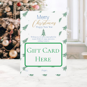 Green Blue Pagoda Christmas Tree Gift Card Holder