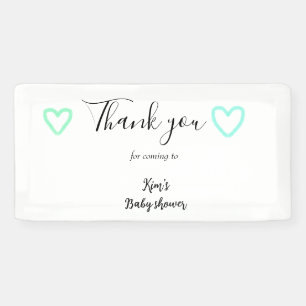 green blue pastel baby shower minimal editable banner