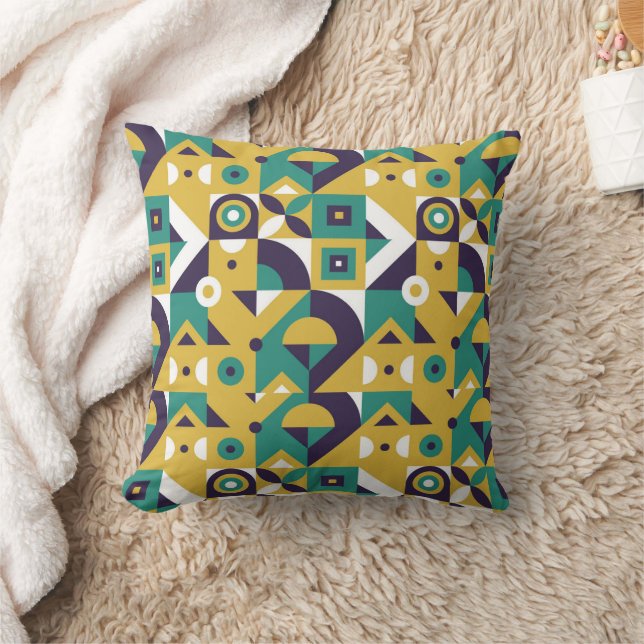 green & blue patterns cushion (Blanket)