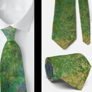 Green Blue Peacock Colour Abstract Neck Tie Neckti