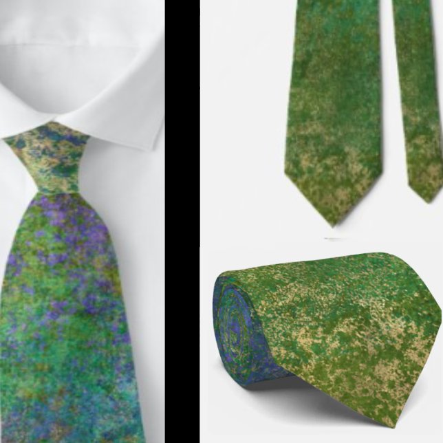 Green Blue Peacock Colour Abstract Neck Tie Neckti (Creator Uploaded)