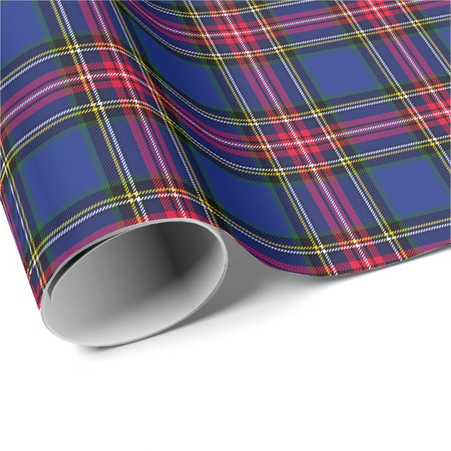 Green & Blue Plaid Wrapping Paper (Roll Corner)
