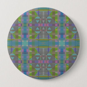 Green Blue Purple Geometric 10 Cm Round Badge