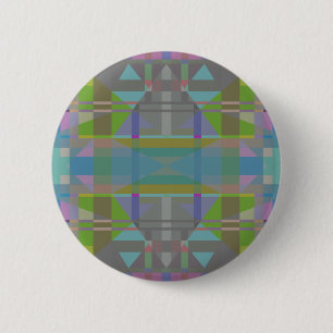 Green Blue Purple Geometric 6 Cm Round Badge