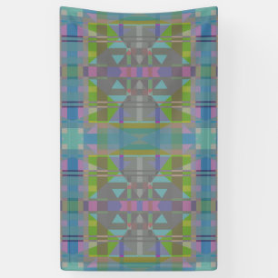 Green Blue Purple Geometric Banner