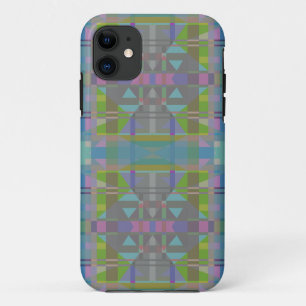 Green Blue Purple Geometric iPhone 11 Case