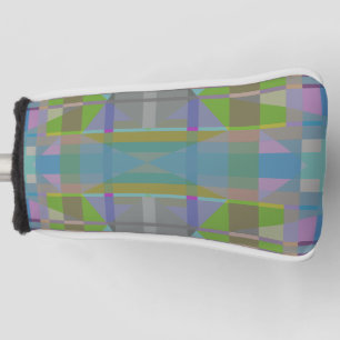 Green Blue Purple Geometric Golf Head Cover