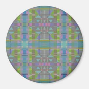Green Blue Purple Geometric Magnet