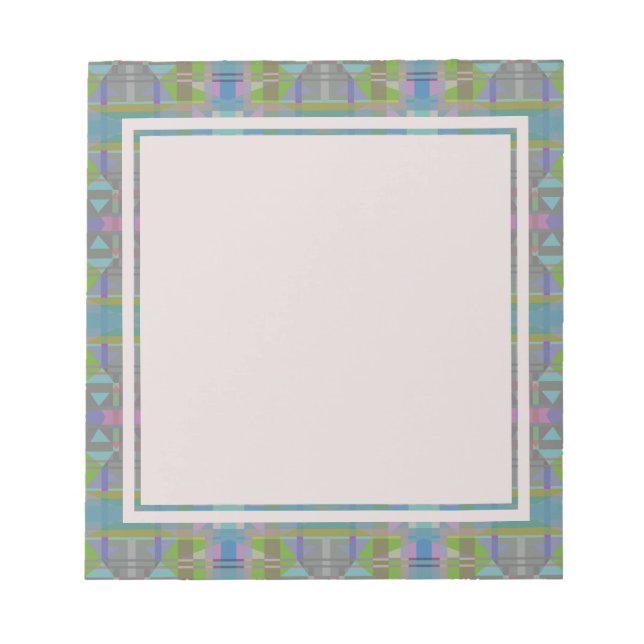 Green Blue Purple Geometric Notepad (Front)