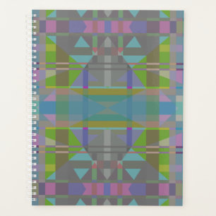 Green Blue Purple Geometric Planner
