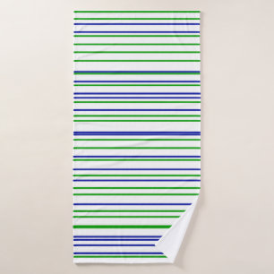 Green blue purple stripes modern custom pattern  bath towel