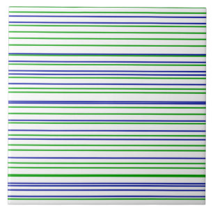 Green blue purple stripes modern custom pattern ceramic tile