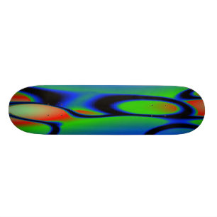 GREEN BLUE RED PLASTIC SKATEBOARD