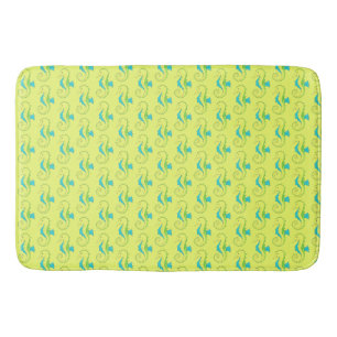 Green Blue Sea Horse Seahorse Ocean Marine Life Bath Mat