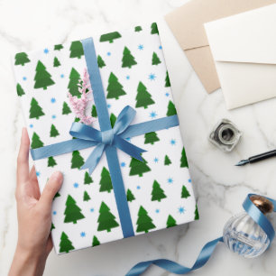 Green Blue Simple Pattern Christmas Wrapping Paper