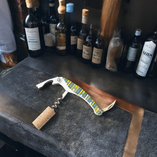 Green Blue Traditional Tribal Pattern Corkscrew