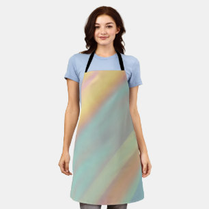 Green Blue Watercolor Pattern Apron