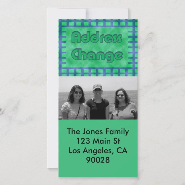 green blue we've moved announcement (Front)