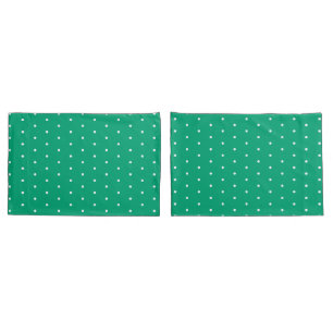 Green Blue with White Dots Standard Pillowcase