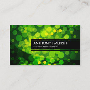 Green Blurry Lights Business Card