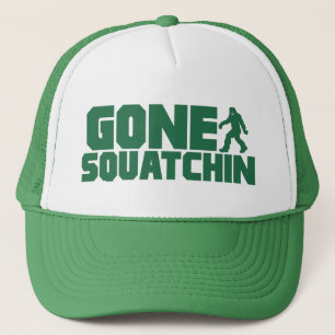Green Bobo GONE SQUATCHIN Hat Finding Bigfoot