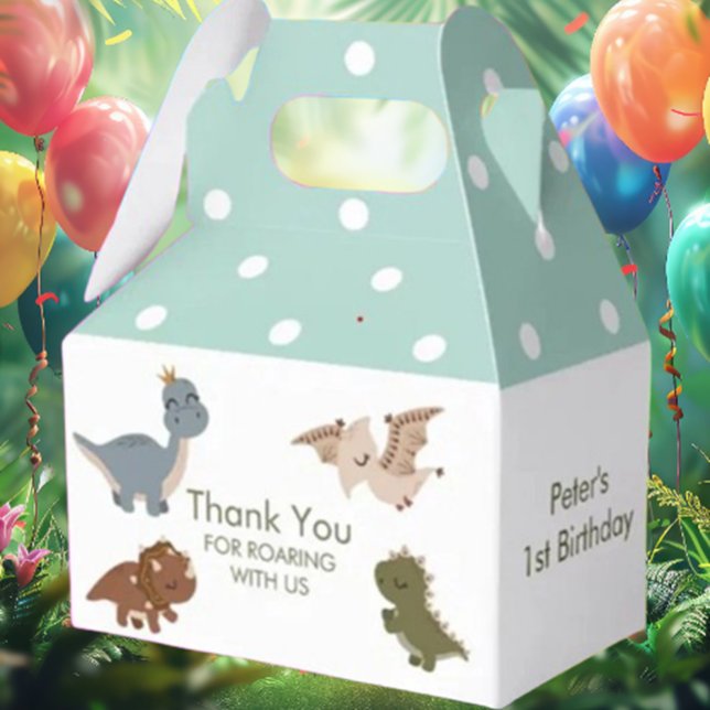 green boho dinosaur  favour box (Perfect for parties, this vibrant centerpiece will amaze guests and create unforgettable memories. )
