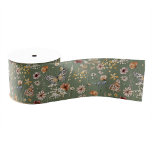 Green Boho Floral Ribbon Grosgrain Ribbon<br><div class="desc">Sage Green Boho Floral Ribbon. This stylish & elegant boho floral ribbon features gorgeous hand-painted watercolor wildflowers arranged in a lovely pattern.</div>