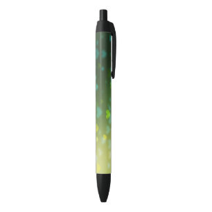 Green Bokeh Hearts Valentine's Day Spring Black Ink Pen
