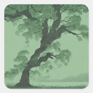 Green Bonsai Tree sticker