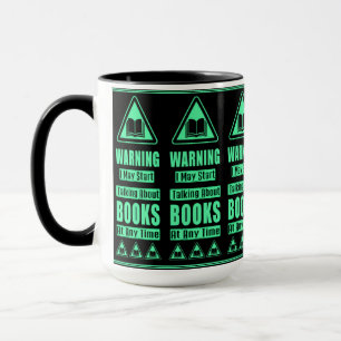 Green Book Lovers Warning Sign Mug