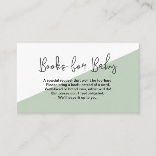 Green Books for Baby Gender Neutral Enclosure Card