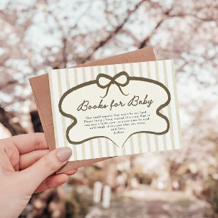 Green Books for Baby Locally Grown Baby Shower Enclosure Card