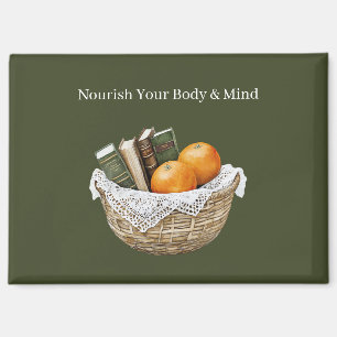 Green Books & Oranges Nourishment Magnet