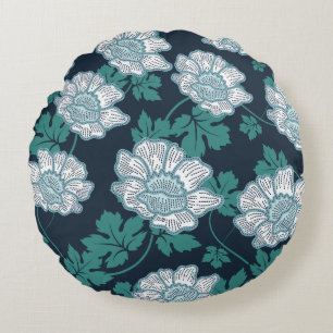 Green Botanic Beauty Round Cushion