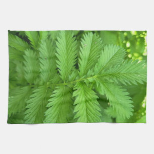 Green Botanical Leaves Kitchen Towel