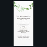 Green Botanical Leaves Wreath Wedding Program<br><div class="desc">This delicate botanical design features a green wreath of leaves,  on a clean white background. We have used art from LABFcreations.</div>