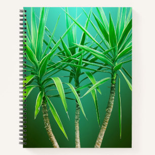 Green Botanical Palm Tree Cushion Notebook