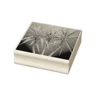 Green Botanical Palm Tree Cushion Rubber Stamp
